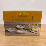A07533 Cello Imperial Delighta Aqua Leaves Designer Crockery Snack Set - 7 Pcs
