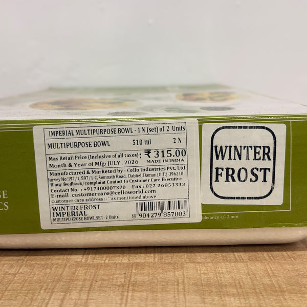 A07534 Cello Imperial Multipurpose Bowl Set, 510ml - Pack of 2
