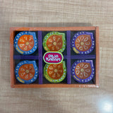 A07538 Diwa Karam Decorative Medium Terracotta Clay Diya Set for Festive Decor - Pack of 6