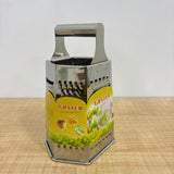 A07551 Stainless Steel 6-Side Hexagonal Box Grater & Slicer with Ergonomic Handle