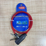 A07552 Heavy-Duty Anti-Theft Cable Lock for Bicycle & Motorcycle with Keys