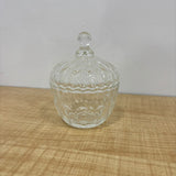 A07555 Decorative Clear Glass Candy Bowl & Storage Jar with Lid (QTG007)