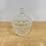A07555 Decorative Clear Glass Candy Bowl & Storage Jar with Lid (QTG007)