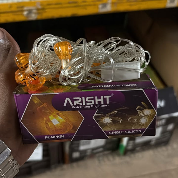 A07503 14 Led Pumpkin Shaped LED String Fairy Lights (Multicolor)