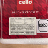 A07576 Cello Solitaire Rosso Designer Crockery Tea Set - 15 Pieces