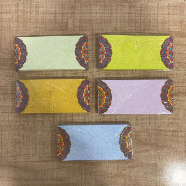 A07589 Decorative Mandala Print Shagun Envelopes for Gifting [Pack Of 25]