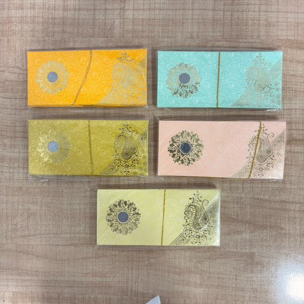 A07590 Fancy Coin Designer Foil Print Cash Envelopes [Pack Of 10]