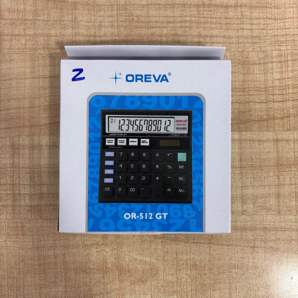 A07595 OREVA OR-512GT 12-Digit Desktop Calculator with Check & Correct Function