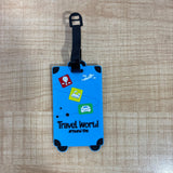 A07600 Silicone Suitcase Luggage Identifier Tag with Adjustable Strap for Travel Bags