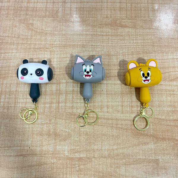 A07603 Cute Animated Character Silicone Hammer Keychain [Pack Of 1]