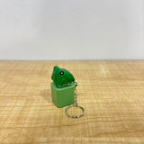 A07604 LED Light-Up Frog Croaking Keyboard Switch Fidget Toy Keychain