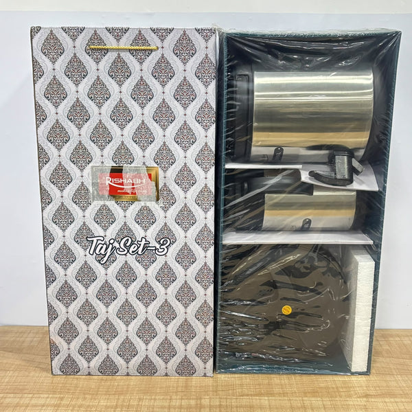 A07630 Rishabh Taj Set-3 Stainless Steel Insulated Casserole / Lunch Box Set