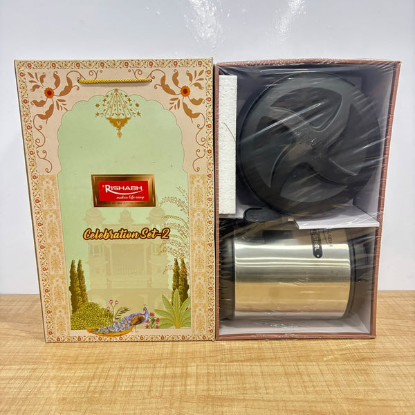 A07620 Rishabh Stainless Steel Insulated Casserole & Flask Gift Set (Celebration Set-2)