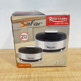 A07623 Rishabh Safar Insulated Stainless Steel Casserole Set (1200 ml & 1700 ml, Pack of 2)