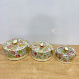 A07631 Rishabh Sefora Vintage Insulated Casserole Set (3 Pieces - 800ml, 1200ml, 1700ml)