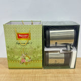 A07633 Rishabh Leganza Stainless Steel Executive Gift Set - Insulated Lunch Pack & Thermoware Water Jug (2 Pcs Set)