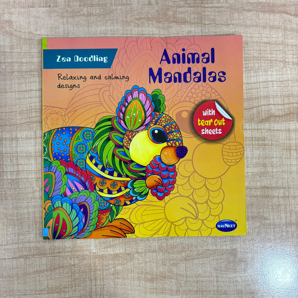 A07640 Navneet Zen Doodling Coloring Book – Majestic Castle & Animal Mandalas