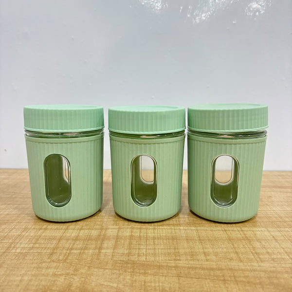 A07463 Window Series Food-Grade Kitchen Storage Jar Set - 3 Pieces