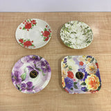 A07649 Mix Floral Print Melamine Small Snack Plate - Pack Of 1