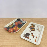 A07651 Mix Printed Melamine Rectangular Serving Medium Tray - Pack Of 1