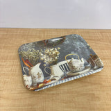A07653 Mix Printed Melamine Serving Tray with Built-in Handle - Pack Of 1