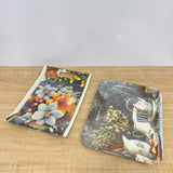 A07653 Mix Printed Melamine Serving Tray with Built-in Handle - Pack Of 1