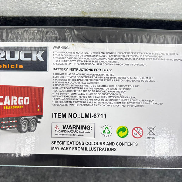 A07657 RC Cargo Transport Truck Toy with Remote Control