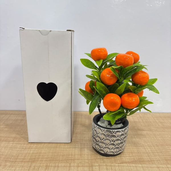 A07675 Mini Artificial Potted Fruit Plants Set for Home & Office Decor