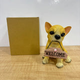 A07680 Cute Dog Resin Welcome Board Showpiece Decorative Figurine