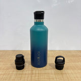 A07686 1000ml Iron Flask Insulated Stainless Steel Water Bottle with 3 Lids – Dual-Color Gradient