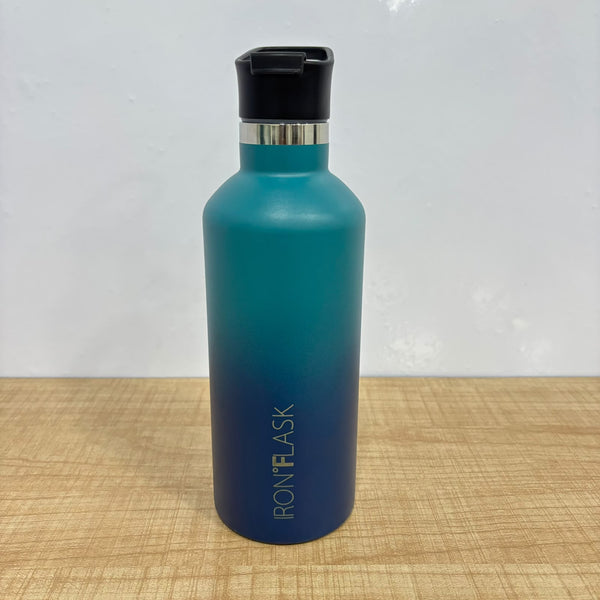 A07686 1000ml Iron Flask Insulated Stainless Steel Water Bottle with 3 Lids – Dual-Color Gradient
