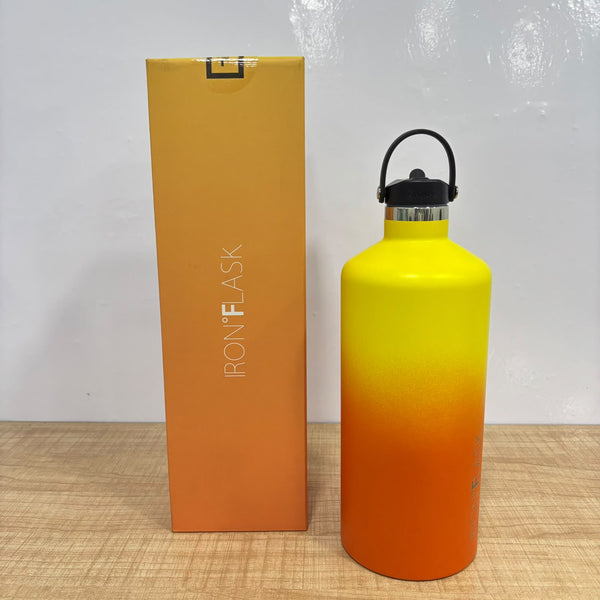 A07687 2000ml Iron Flask Vacuum Insulated Stainless Steel Sports Water Bottle with Lids