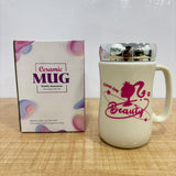 AM5352 Ceramic Coffee Tea Mug with Lid- Multidesign