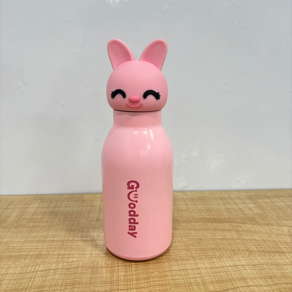 A07690 Goodday Cute Animal Face Straw Water Bottle for Kids – 450 ml