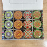 A07691 Decorative Mandala Printed Scented Tin Jar Candle - Small