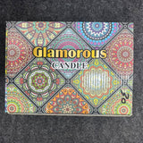 A07691 Decorative Mandala Printed Scented Tin Jar Candle - Small