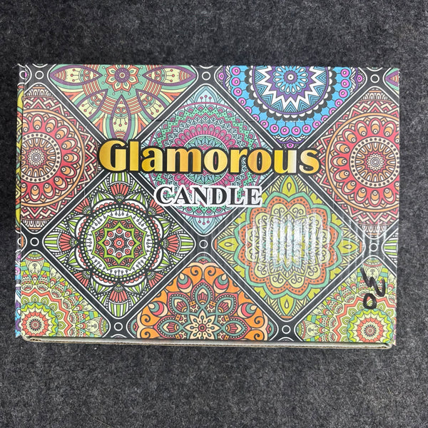 A07691 Decorative Mandala Printed Scented Tin Jar Candle - Small