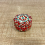 A07692 Decorative Mandala Printed Scented Tin Jar Candle - Medium
