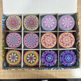 A07693 Decorative Mandala Printed Scented Tin Jar Candle - Big