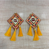 A07703 Traditional Designer Shubh Labh Door Hanging Wall Decor with Tassels (MP-54)