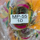A07704 Embroidered Kalash Shubh Labh Hanging Pair with Tassels (MP-55)