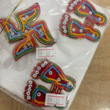 A07702 Handmade Beaded Decorative Sticker Set – Shubh Labh, Swastik & Laxmi Charan