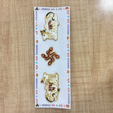 A07711 Shubh Labh & Swastik Decorative Cow Wall & Door Sticker Set (T231)