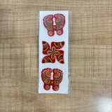 A07715 Decorative Acrylic Laxmi Charan & Shubh Floral Sticker Set for Festive Decoration