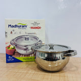 AM3339 Madhuram Prime Quality Apple Handi 1500ml SS 18cm With Handle