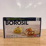 A07723 Borosil Klip-N-Store Microwavable Glass Container Set (Square 320 ml + Round 400 ml)