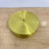 A07729 Brass Spice Box Container Set with Carved Lid, 7 Inner Containers, and Small Serving Spoon