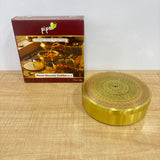 A07727 Brass Masala Dabba Brass Spice Box with Hand-Painted Lid and Containers