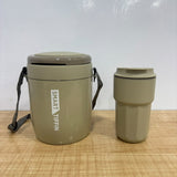 A07742 Asian Smart Break Combo - Stainless Steel Thermal Insulated Lunch Box Tiffin Set with Travel Mug Combo