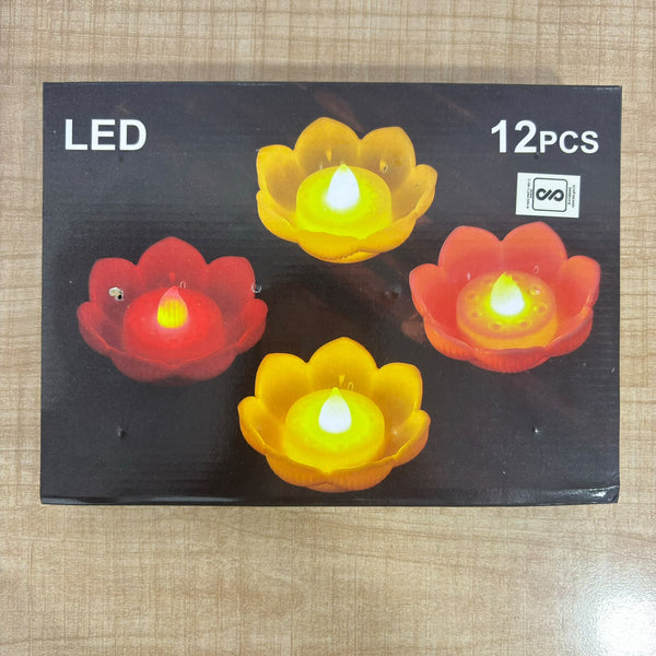 A07749 Lotus Flower LED Flameless Tea Light Diya Candle